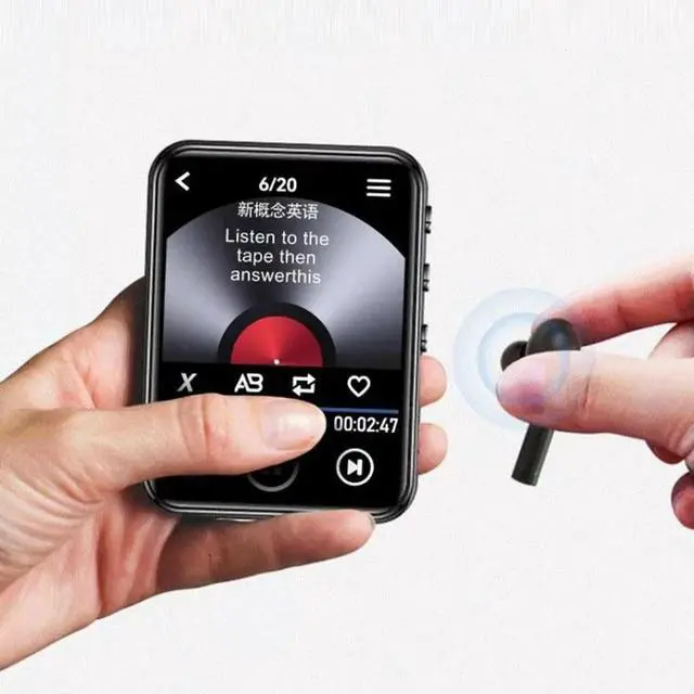 Alt view image 4 of 4 - MP3 MP4 Player Voice Recorder Full Touch Screen Bluetooth-Compatible Audio Player with Speaker Support FM Radio Recording E-Book