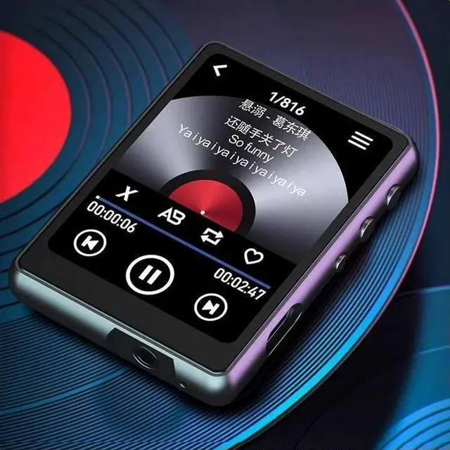 Alt view image 3 of 4 - MP3 MP4 Player Voice Recorder Full Touch Screen Bluetooth-Compatible Audio Player with Speaker Support FM Radio Recording E-Book