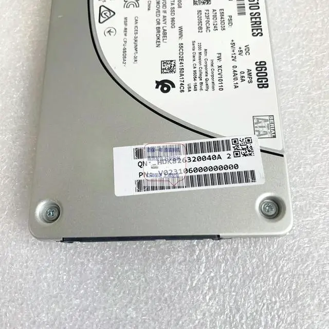 Main image of 960G SATA SSD Enterprise Hard Drive SSDSC2KB960G8 V023106 S4510