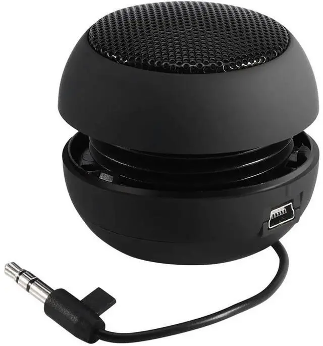 Main image of Mini Portable Travel Loud Speaker with 3.5mm Audio Cable Low Voltage Built-in Retractable Speaker for IPod
