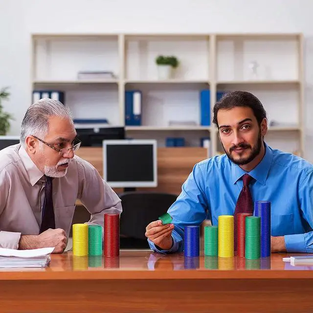 Alt view image 2 of 7 - 400 Pieces Plastic Poker Chips Game Chips 4 Colors Counter Card for Game Playing Counting Bingo Game Chips Card, 4