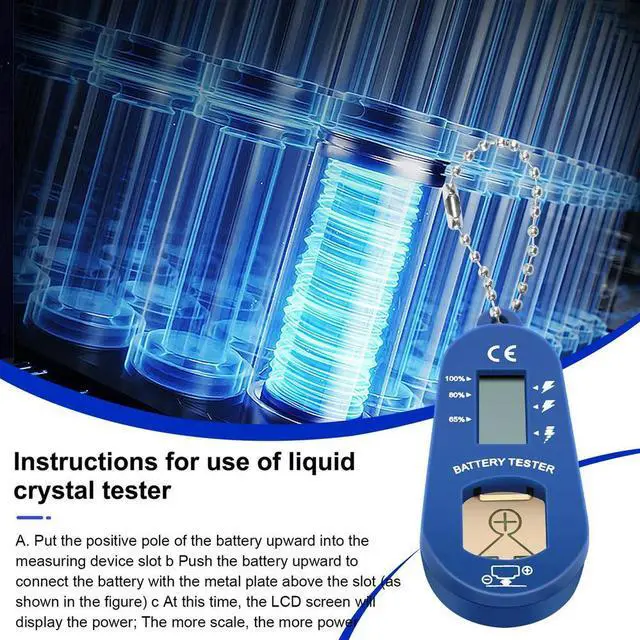 Alt view image 4 of 7 - Button Tester, Keychain Pocket Portable and Lightweight Tester to Check Remaining Power
