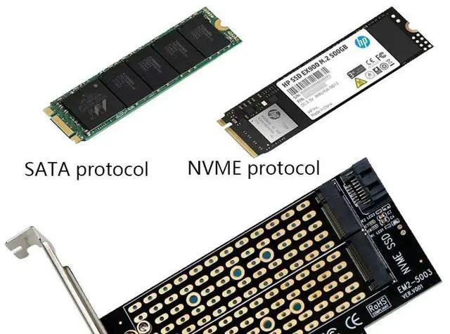 Alt view image 2 of 7 - Add On Cards PCIE To M2/M.2 Adapter SATA M.2 SSD PCIE Adapter NVME/M2 PCIE Adapter SSD M2 To SATA PCI-E Card M Key +B Key
