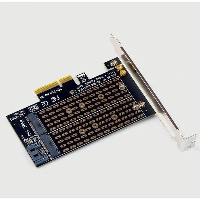 Alt view image 3 of 7 - Add On Cards PCIE To M2/M.2 Adapter SATA M.2 SSD PCIE Adapter NVME/M2 PCIE Adapter SSD M2 To SATA PCI-E Card M Key +B Key