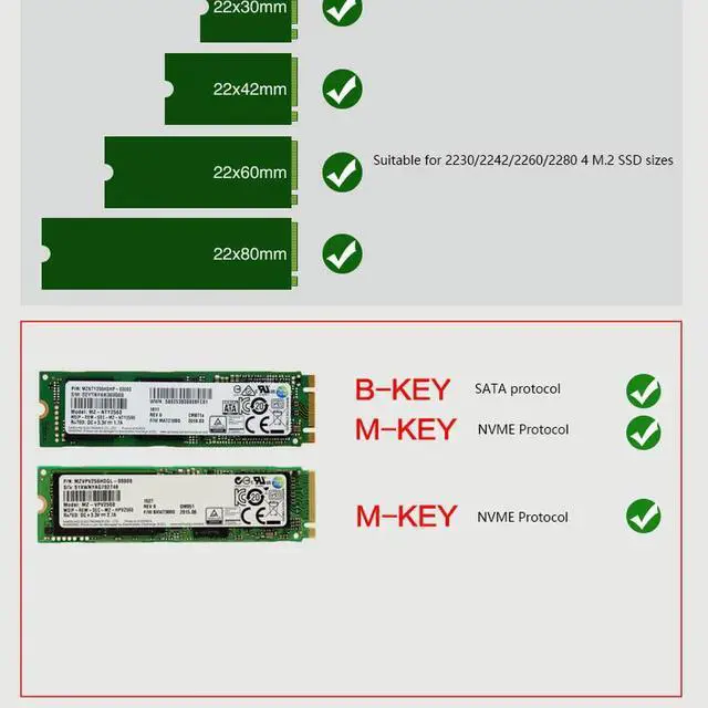 Alt view image 4 of 7 - Add On Cards PCIE To M2/M.2 Adapter SATA M.2 SSD PCIE Adapter NVME/M2 PCIE Adapter SSD M2 To SATA PCI-E Card M Key +B Key