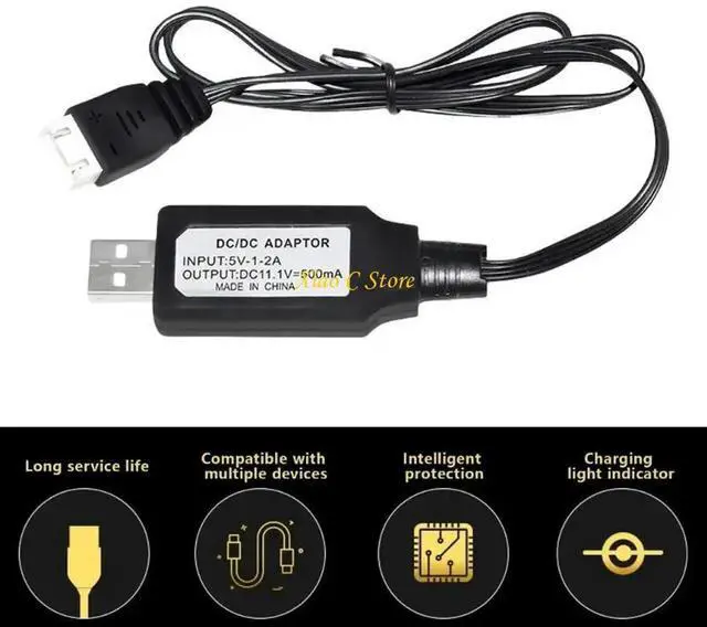 Main image of Single USB Charging Cable ABS USB Chargers Cord Upgrades for Quadcopter