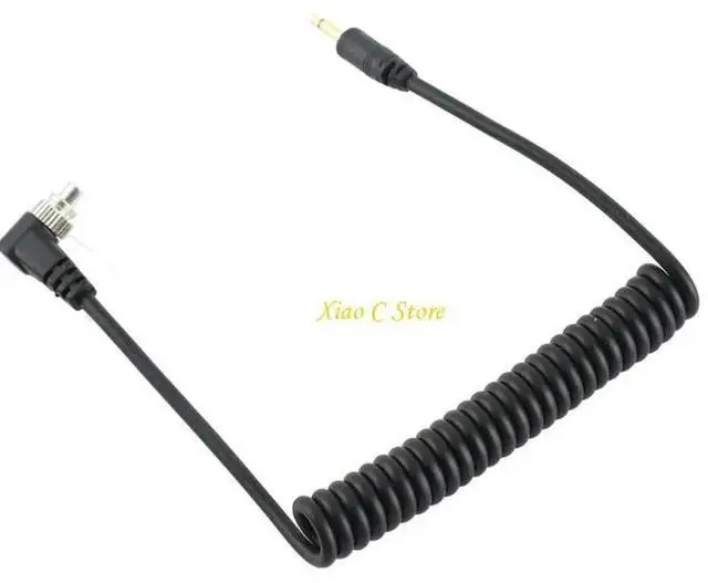 Alt view image 4 of 7 - Spring Coiled Flash Syncing Cable PC to 2.5mm with Screw Lock Durability PVC Coating for Studio Photography Equipment