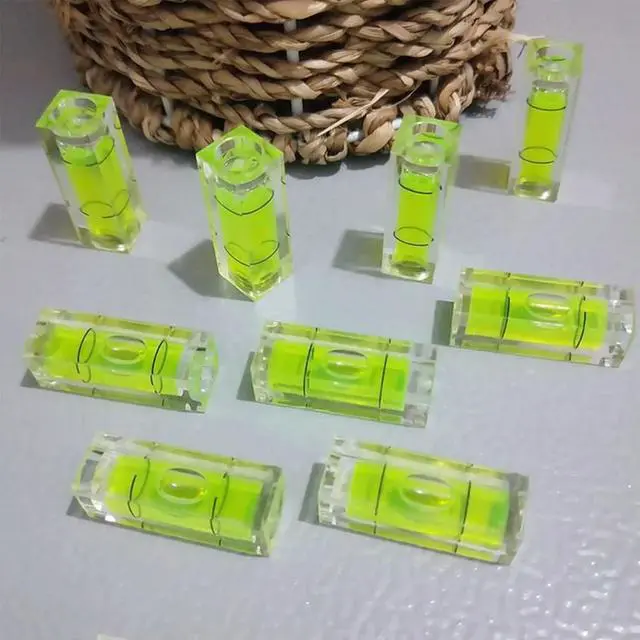 Alt view image 4 of 7 - 10Pcs Mini Bubble Spirit Level 10X10X29mm Square Levels for Wall Frames Art Displays Picture Hanging RV Tripod Measuring