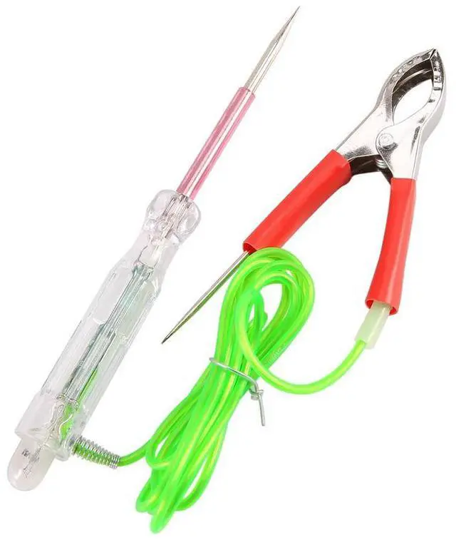 Main image of Automotive LED Circuit Tester 6-24V Test Light with Dual Probes 47 Inch Antifreeze Wire Alligator Clip for Testing