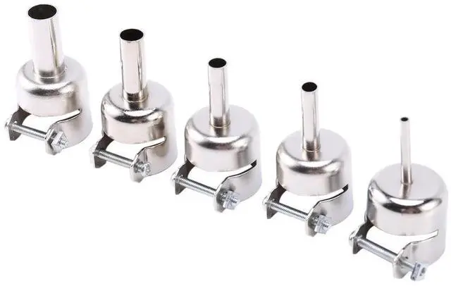 Main image of 5 PCS Hot Air-Gun Nozzle Universal Gun Nozzle for 850 852D 898 858 Soldering Station Attachments