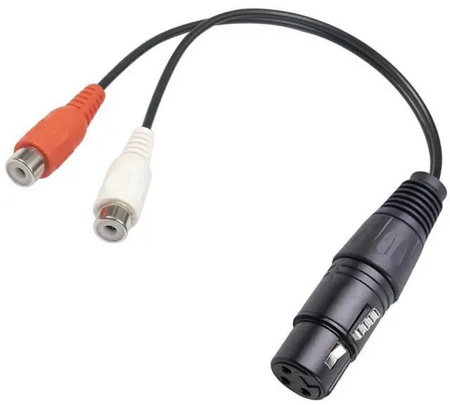 Alt view image 4 of 7 - XLR To Dual RCA Cable XLR To RCA Y Splitter Cable 3 Pin XLR Female To 2RCA Female Amplifier Mixing Plug AV Cable, 0.2M