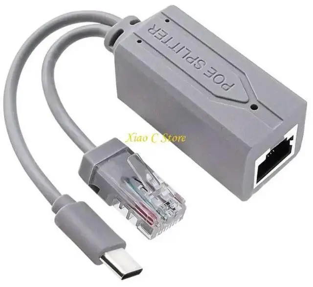 Main image of Compactly USB C PoE Splitter 48V To 5V 2.4A Compatible for NonPoE Devices IEEE802.3af Standard Seamlessly Integration