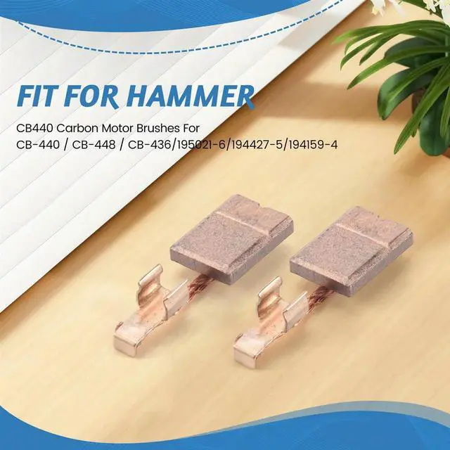 Alt view image 3 of 4 - Replacment CB440 Carbon Motor Brushes for Makita CB-440 / CB-436/195021-6/194427-5/194159-4 BTS130RFE DCPB16,10 Pair
