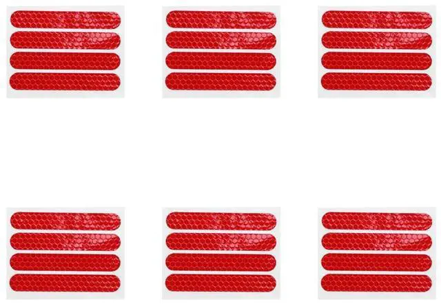 Alt view image 4 of 4 - Front Rear Wheel Cover Protective Shell Reflective Sticker For Ninebot Max G30 Scooter Accessories 24PCS, Red