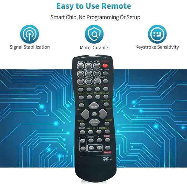 Alt view image 3 of 4 - RAV254 Replace Remote Control for Yamaha Receiver RX-V496 HTR-5240 HTR-5250 HTR-5630 RX-V350 RX-V359 RX-V390