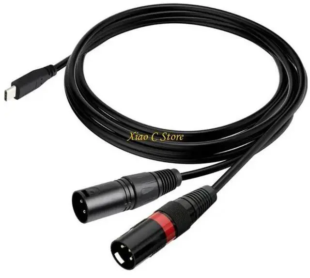 Main image of Durability USB C To 2XLR Male Output Cable For Amplifiers Speakers And Mixer Double Channel Output Auditory Cord