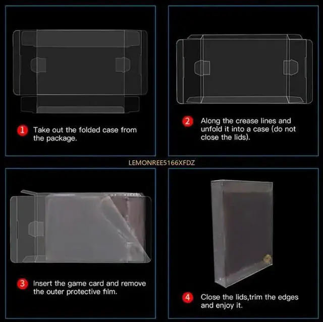 Alt view image 2 of 4 - High Transparency Game Card Cartridge Organizers Case Storage Solution Set Of 5