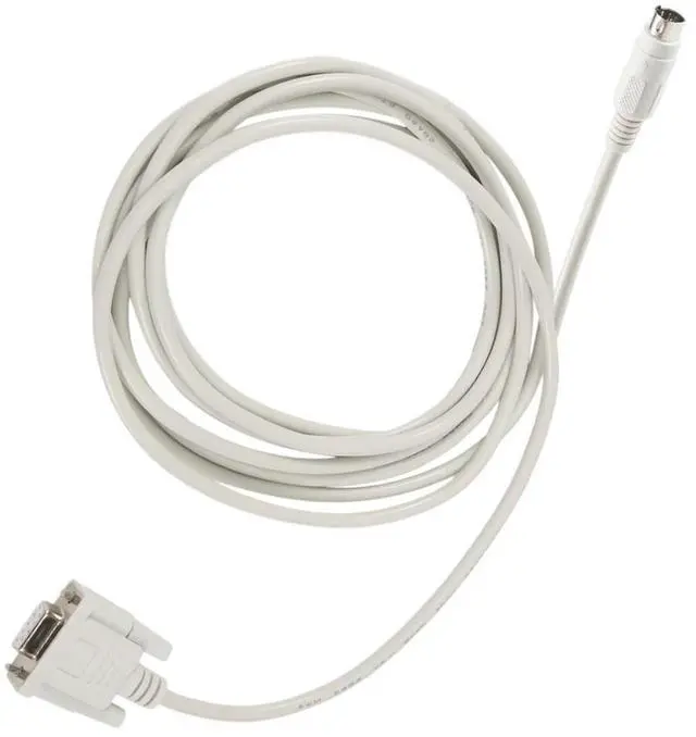 Alt view image 4 of 7 - DB9P to 8P Mini Din RS232 Download Cable White 8.2 Ft for PLC DVP-EH