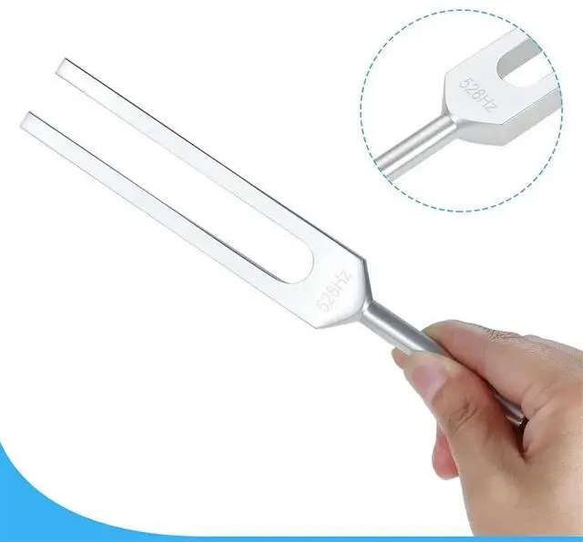 Main image of 528 Hz Tuning Fork, Silver Solfeggio Tuning Forks 528 Hz for Musical Instrument, Meditation, Relaxation