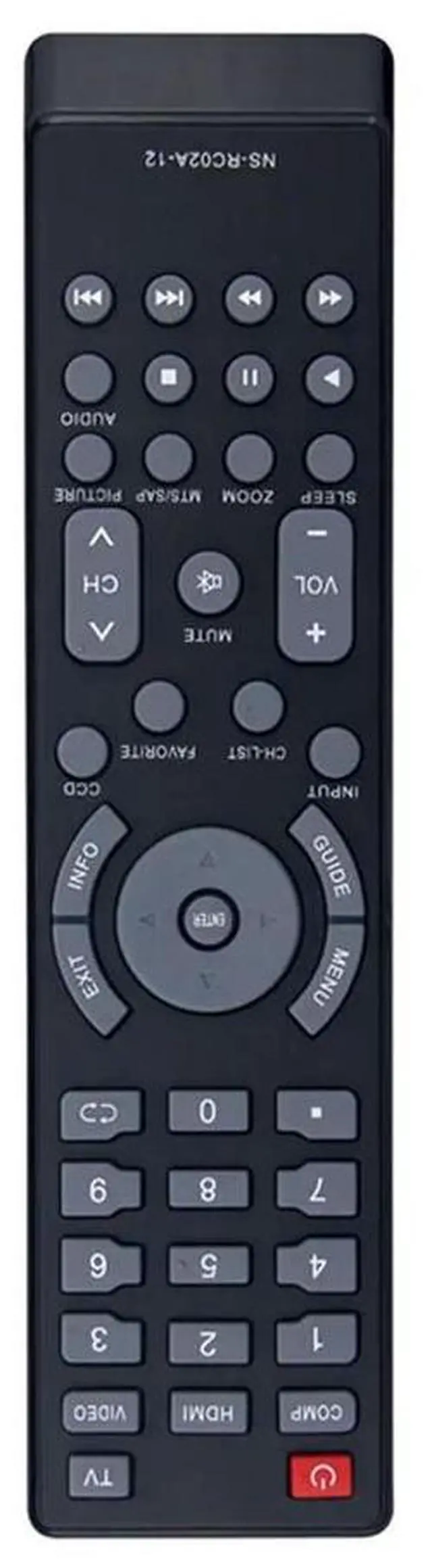 Alt view image 2 of 4 - NS-15E720A12 NS-19E450A11 NS-22E730A12 NS-24E730A12 Compatible Remote Control Replacement NS-RC02A-12 For In