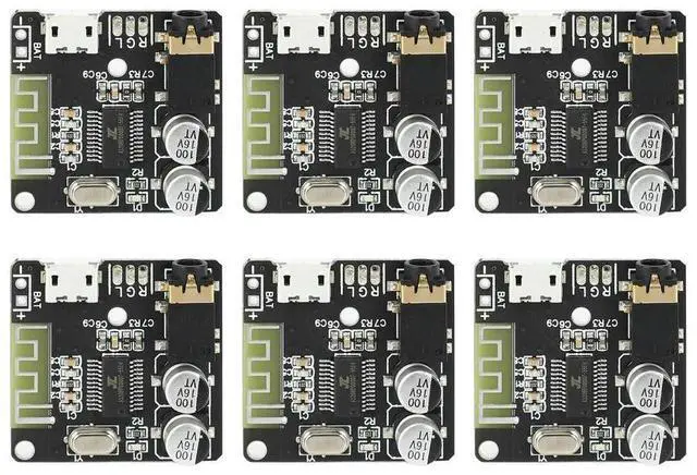 Alt view image 2 of 4 - 6Pcs VHM-314 V.20 Bluetooth Audio Receiver Board Bluetooth 5.0 Mp3 Lossless Decoder Board with Lithium Charging
