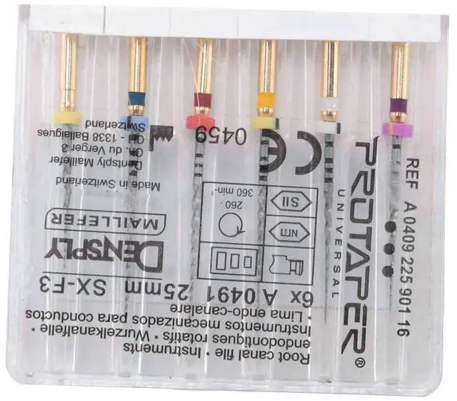 Main image of X-Pro Gold Protaper NITI Rotary Files, 6PCS Endo Controlled Memory Files (Assorted 25MM)