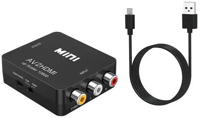 Alt view image 2 of 4 - RCA to HDMI,AV to HDMI Converter,1080P Mini RCA CVBS Video Audio Converter Adapter PAL/NTSC for TV/PC/ / STB/Xbox VHS