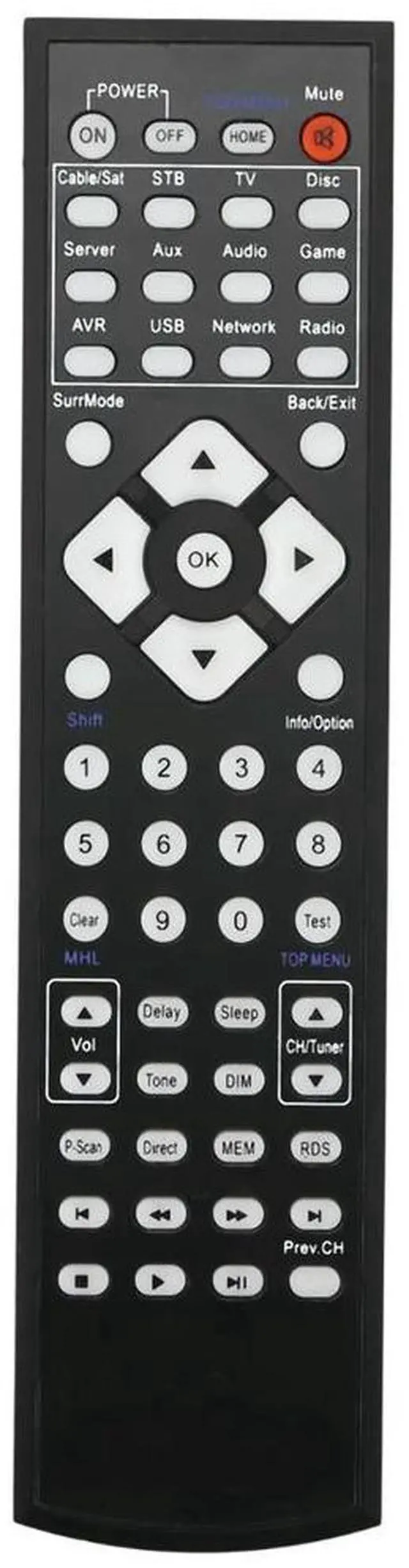 Alt view image 4 of 4 - Remote Control Replacement for Harman Kardon Amplifier AVR151S AVR161S AVR171S