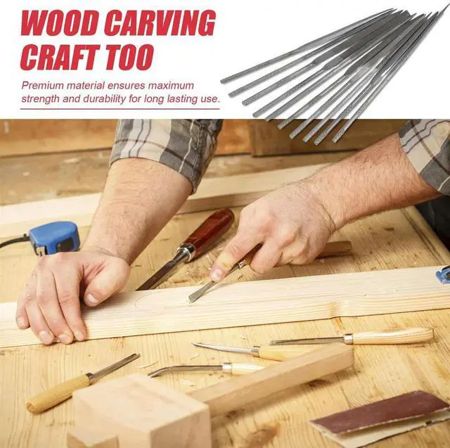 Alt view image 4 of 7 - 10Pcs Small Needle Files Set 140mm Jewelry Tools Beading Hobby Crafts Carving Repair Cutting Tool