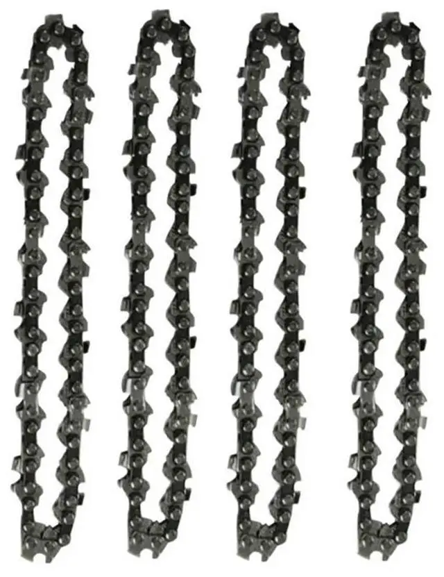 Alt view image 2 of 4 - 4Pcs Mini Chainsaw Chain 4 Inch Guide Saw Chain 1/4 LP Pitch, 28 Sections for Electric Protable Handheld Chain Saw