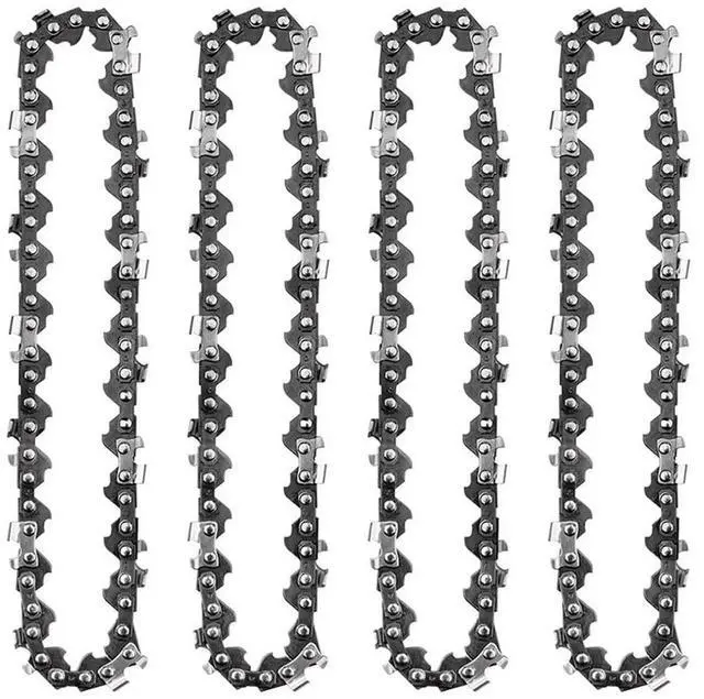 Alt view image 3 of 4 - 4Pcs Mini Chainsaw Chain 4 Inch Guide Saw Chain 1/4 LP Pitch, 28 Sections for Electric Protable Handheld Chain Saw