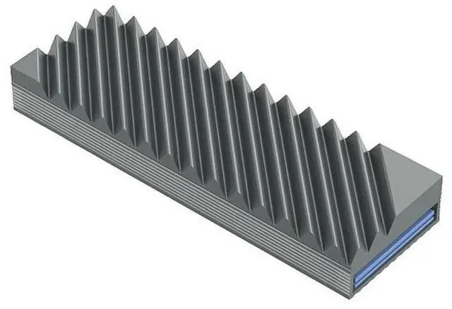 Alt view image 4 of 4 - M.2 SSD Heat Sink M2 2280 Solid State Hard Disk Aluminum Heatsink With Silicone Thermal Grey