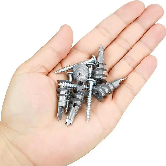 Alt view image 2 of 4 - 40 Pcs Metal Self Drive Anchor Plasterboard Dowels with Screws 4.5 x 35mm for Single-Layer and Double-Clad Plasterboar