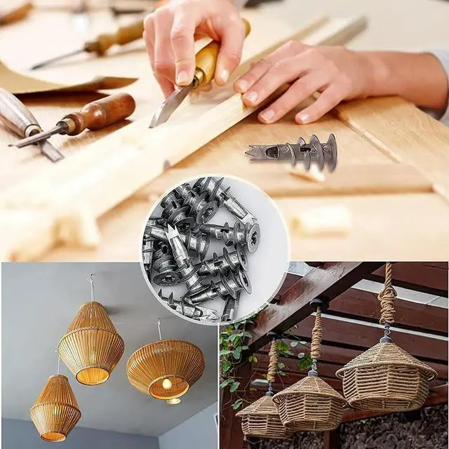 Alt view image 4 of 4 - 40 Pcs Metal Self Drive Anchor Plasterboard Dowels with Screws 4.5 x 35mm for Single-Layer and Double-Clad Plasterboar