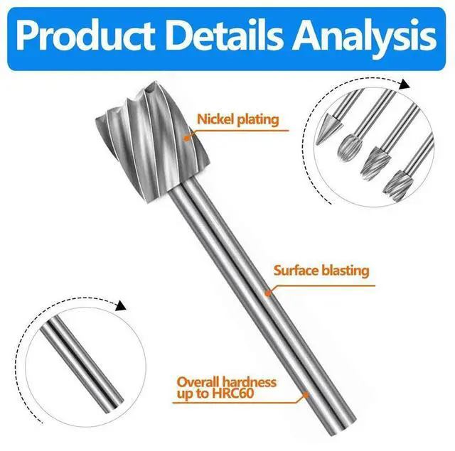Alt view image 3 of 4 - 20Pc HSS Router Carbide Engraving Bits for Dremel Router Bit Set 1/8 Inch(3mm) Shank for Dremel Proxxon Rotary Tools