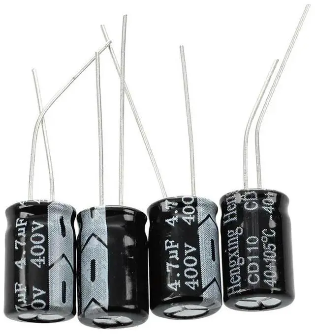 Alt view image 4 of 7 - 60 X 4.7Uf 400V 105C Radial Electrolytic Capacitor 8X12m