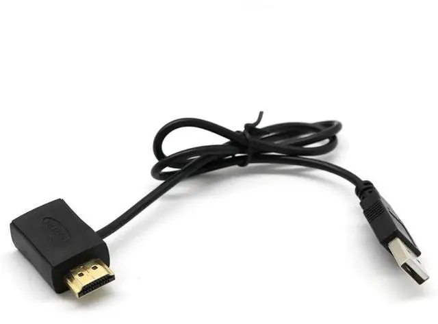 Alt view image 3 of 4 - 2X  Male To Female Connector + USB 2.0 Charger Cable Spliter Adapter Extender