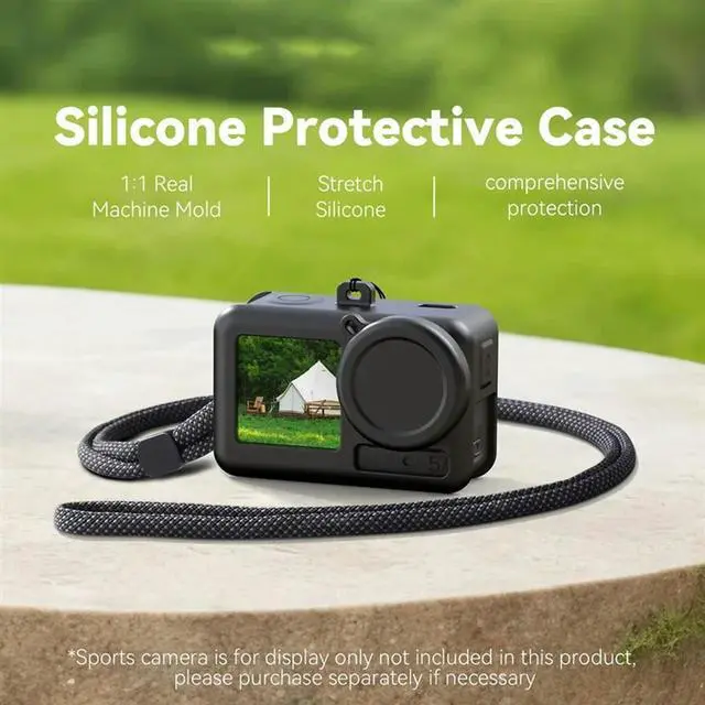 Alt view image 2 of 4 - Soft Silicone Case For Action 3 4 5Pro Drop Proof Protective Case For OSMO Action 3 4 5Pro Lens Cap
