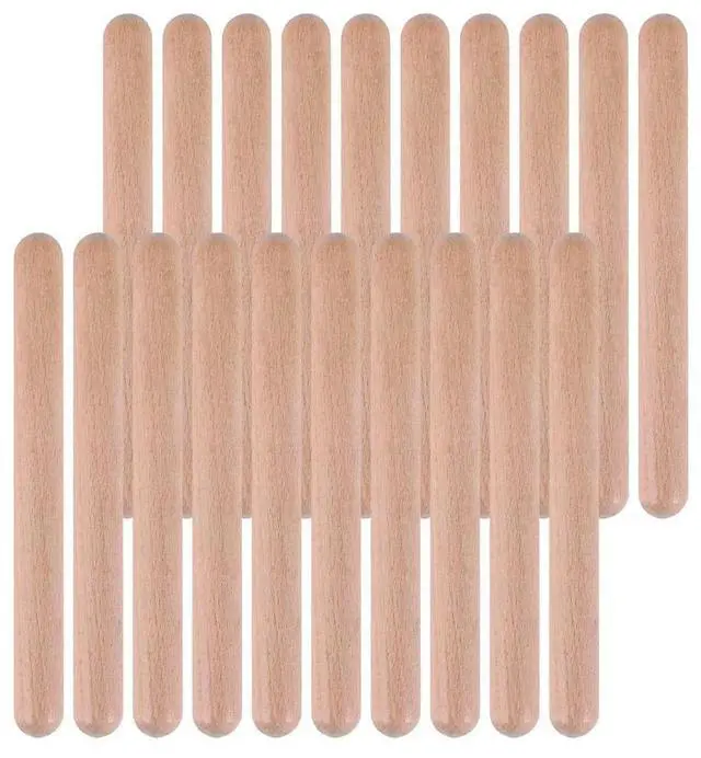 Alt view image 3 of 4 - 20Pieces 8 Inch Kids Rhythm Sticks Music Lummi Sticks Classical Wood Claves Musical Percussion Instrument Musical Sticks