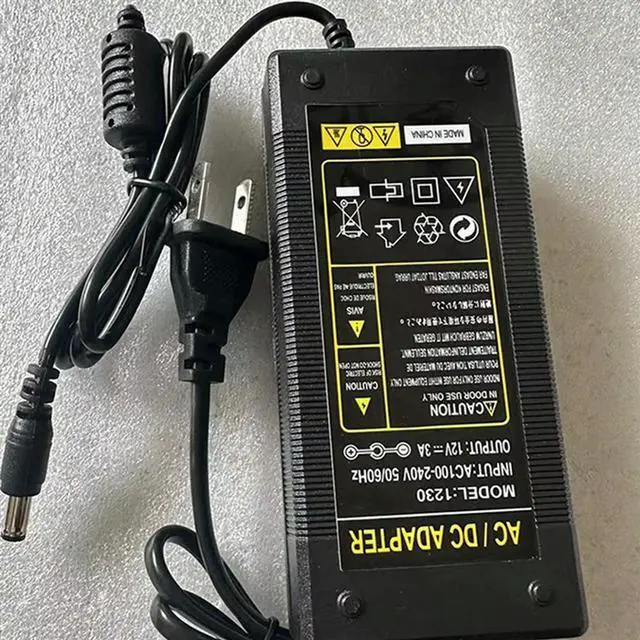 Alt view image 4 of 4 - 12.6V 3A Lithium Charger 3 Series Lithium 12V DC Charger 5.5X2.5Mm + AC Power Cable