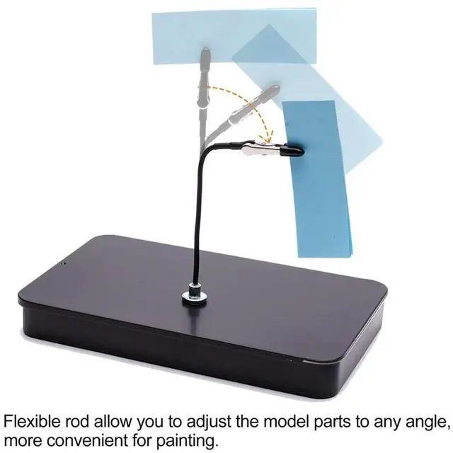 Alt view image 2 of 4 - Model Painting Stand Base Holder and 12PCS Magnetic Bendable Alligator Clip Sticks Set Modeling Tools for Airbrush