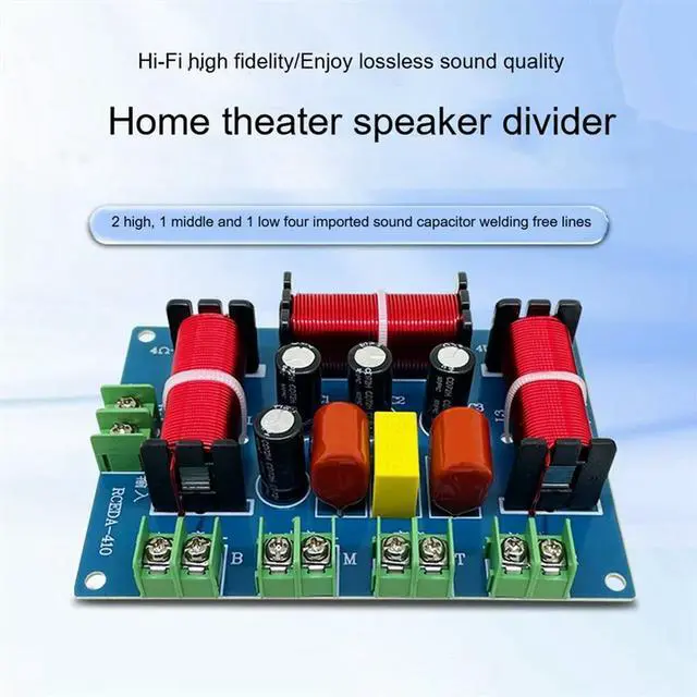 Alt view image 2 of 4 - 200W Speaker Crossover Double Treble+Midrange+Bass 4 Way Speaker Audio Frequency Divider Home Theater Speaker Divider