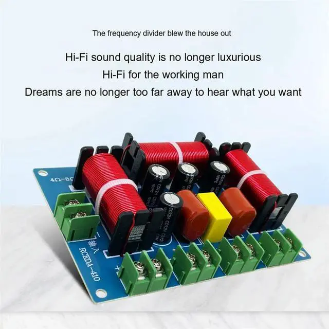 Alt view image 4 of 4 - 200W Speaker Crossover Double Treble+Midrange+Bass 4 Way Speaker Audio Frequency Divider Home Theater Speaker Divider