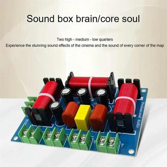 Alt view image 3 of 4 - 200W Speaker Crossover Double Treble+Midrange+Bass 4 Way Speaker Audio Frequency Divider Home Theater Speaker Divider