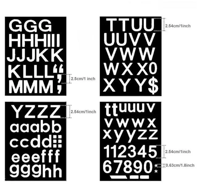 Alt view image 3 of 4 - 16 Sheets Self-Adhesive Vinyl Letters Numbers Kit, Mailbox Numbers Sticker For Mailbox,Signs,Window,Cars,Address N