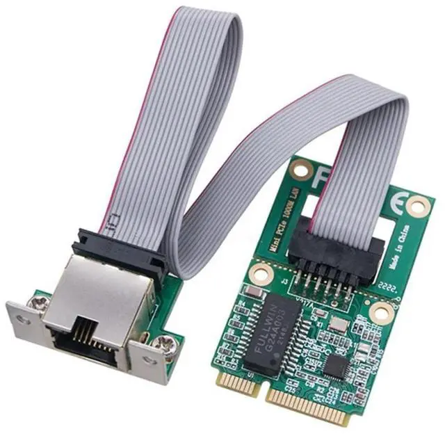 Alt view image 2 of 7 - Mini PCI-E Network Card 1000Mbps Gigabit Ethernet NIC Adapter RTL8111F PCI Express 10/100/1000M RJ45 LAN