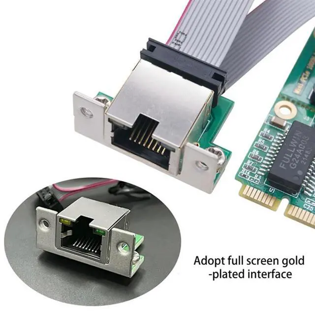 Alt view image 4 of 7 - Mini PCI-E Network Card 1000Mbps Gigabit Ethernet NIC Adapter RTL8111F PCI Express 10/100/1000M RJ45 LAN