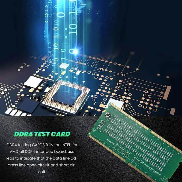 Alt view image 2 of 4 - DDR4 Test Card RAM Memory Slot Out LED Desktop Motherboard Repair Analyzer Tester