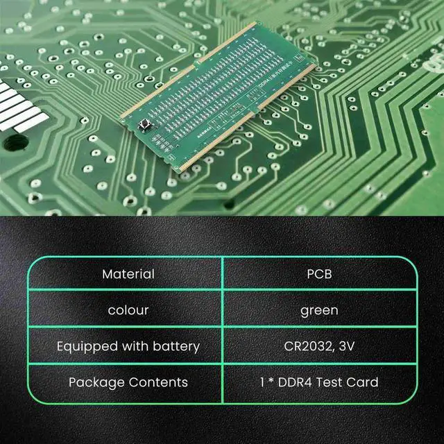 Alt view image 3 of 4 - DDR4 Test Card RAM Memory Slot Out LED Desktop Motherboard Repair Analyzer Tester