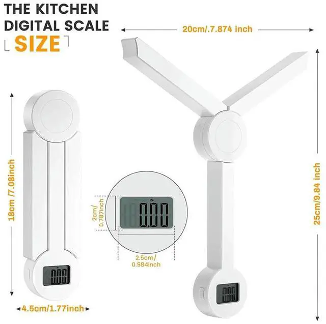 Main image of High Precision Folding Food Scale, Digital Kitchen Scale with LCD Display, Food Scale for Measuring Healthy Intake